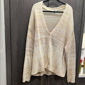 525 America Cream Button-Up Cardigan
